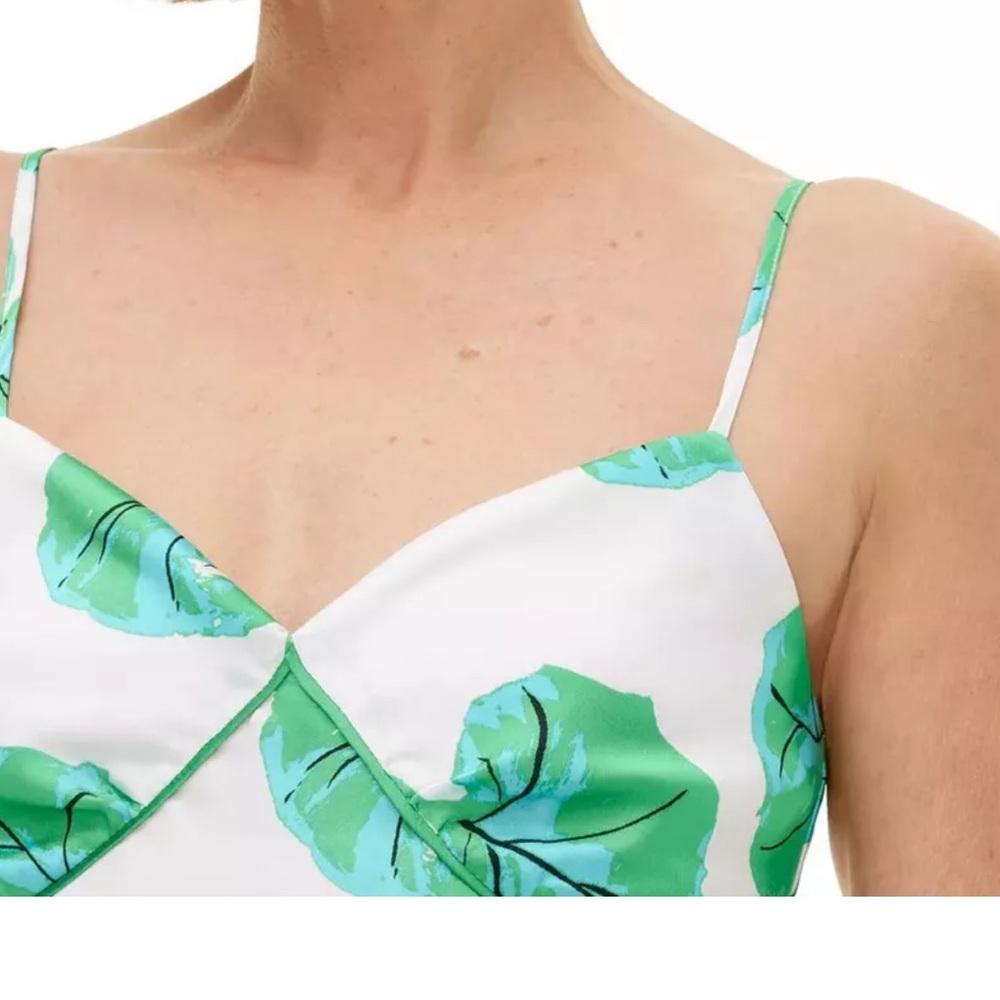 Diane von Furstenberg New Geranium Leaf Short Satin Slip Dress/Target NWOT Small - Picture 3 of 7